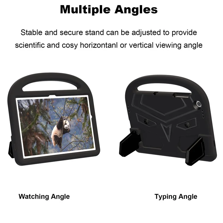 Für Samsung Galaxy Tab A9+ Hülle Spatz-Stil Handgriff Ständer EVA Tablet Cover - Schwarz