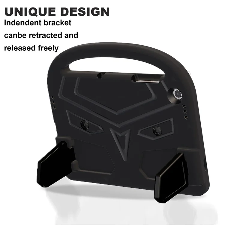 Für Samsung Galaxy Tab A9+ Hülle Spatz-Stil Handgriff Ständer EVA Tablet Cover - Schwarz