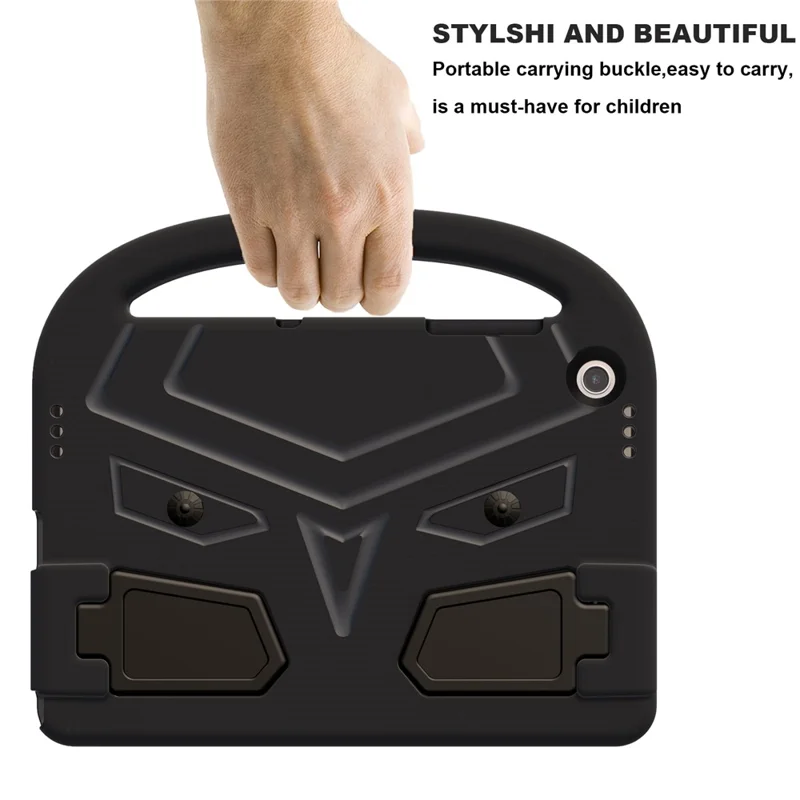 Für Samsung Galaxy Tab A9+ Hülle Spatz-Stil Handgriff Ständer EVA Tablet Cover - Schwarz