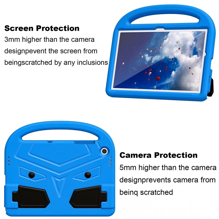 For Samsung Galaxy Tab A9+ Case Sparrow Style Hand Grip Kickstand EVA Tablet Cover - Blue