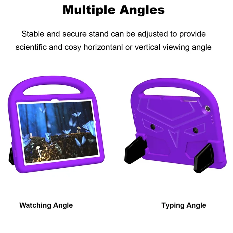 For Samsung Galaxy Tab A11+ / A9+ Case Sparrow Style Hand Grip Kickstand EVA Tablet Cover - Purple