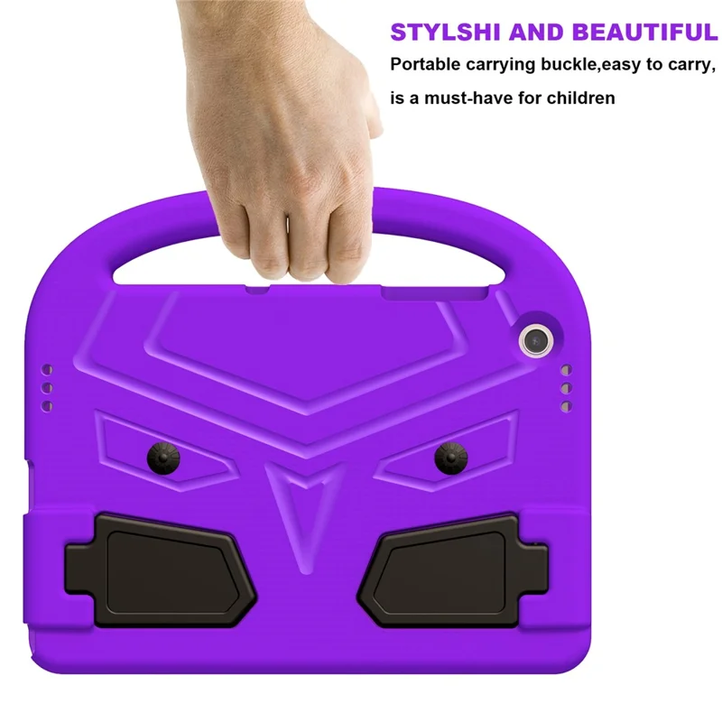 For Samsung Galaxy Tab A11+ / A9+ Case Sparrow Style Hand Grip Kickstand EVA Tablet Cover - Purple