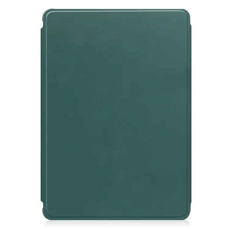 Para Samsung Galaxy Tab A9+ Tablet Case Funda con Soporte Giratorio de 360 Grados PU+Acrílico (sin Teclado) - Verde Negruzco