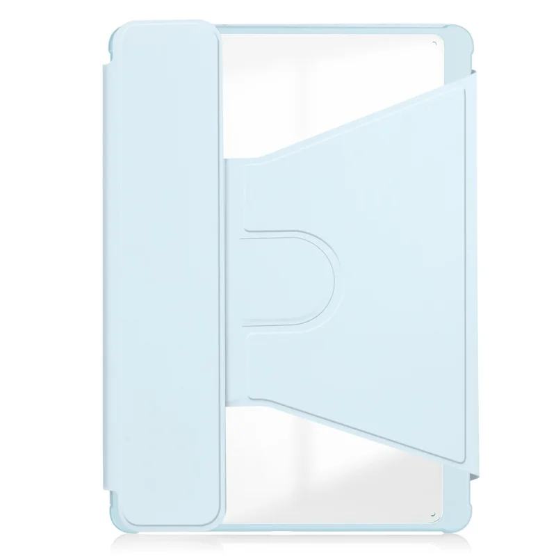 Tablet Case with Bluetooth-compatible Keyboard for Samsung Galaxy Tab A9+ Rotating Stand PU+Acrylic Cover - Sky Blue