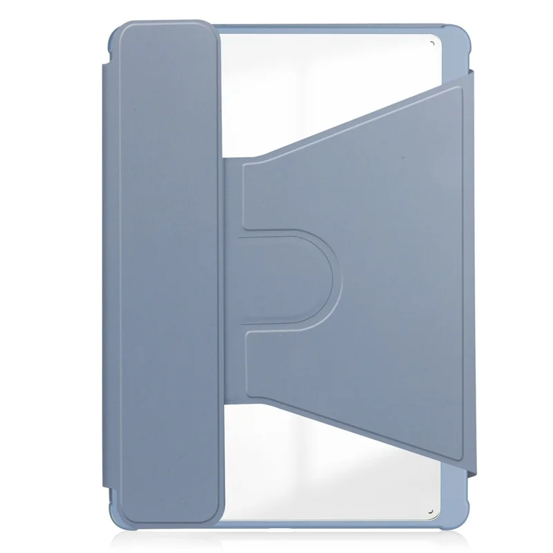 Tablet Case with Bluetooth-compatible Keyboard for Samsung Galaxy Tab A9+ Rotating Stand PU+Acrylic Cover - Purple