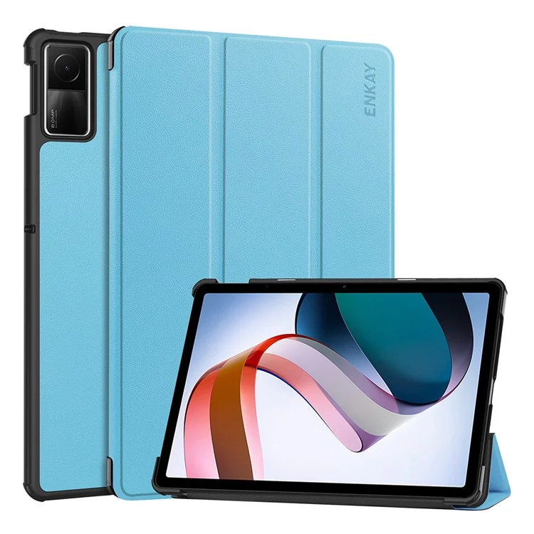 ENKAY HAT PRINCE для Xiaomi Redmi Pad SE Чехол с автоматическим режимом сна/пробуждения, ПУ-кожа + поликарбонат, трехстворчатая подставка - Голубой