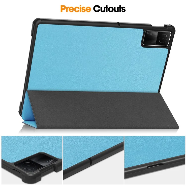 ENKAY HAT PRINCE для Xiaomi Redmi Pad SE Чехол с автоматическим режимом сна/пробуждения, ПУ-кожа + поликарбонат, трехстворчатая подставка - Голубой