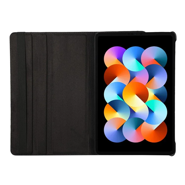 ENKAY HAT PRINCE Para Xiaomi Redmi Pad SE Funda de Cubierta de Rotación con Soporte Sueño / Despertar Automático Funda de Tableta de Piel PU+PC - Negro