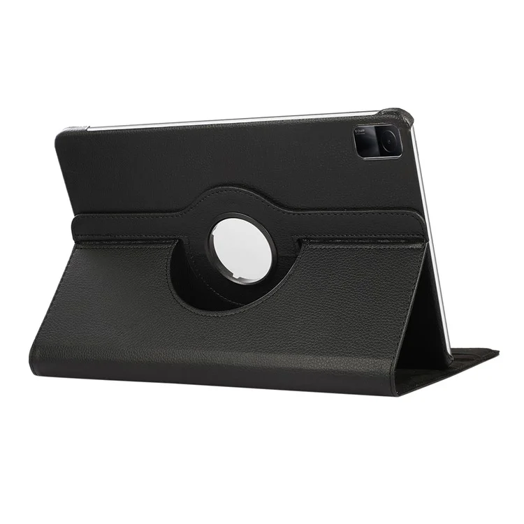 ENKAY HAT PRINCE Para Xiaomi Redmi Pad SE Funda de Cubierta de Rotación con Soporte Sueño / Despertar Automático Funda de Tableta de Piel PU+PC - Negro