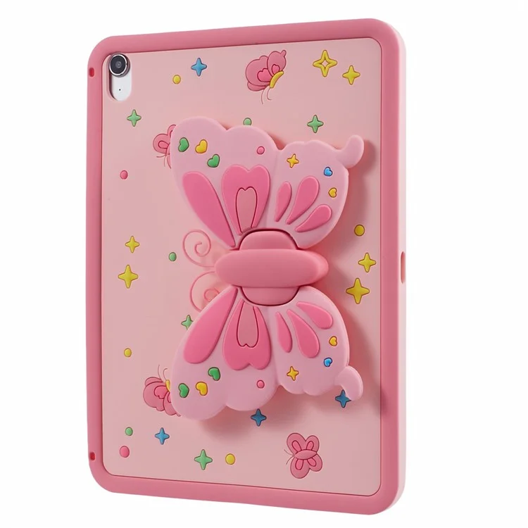 Tablet Cover for iPad (2025) / 10.9 (2022) Silicone Case with Foldable Butterfly Kickstand