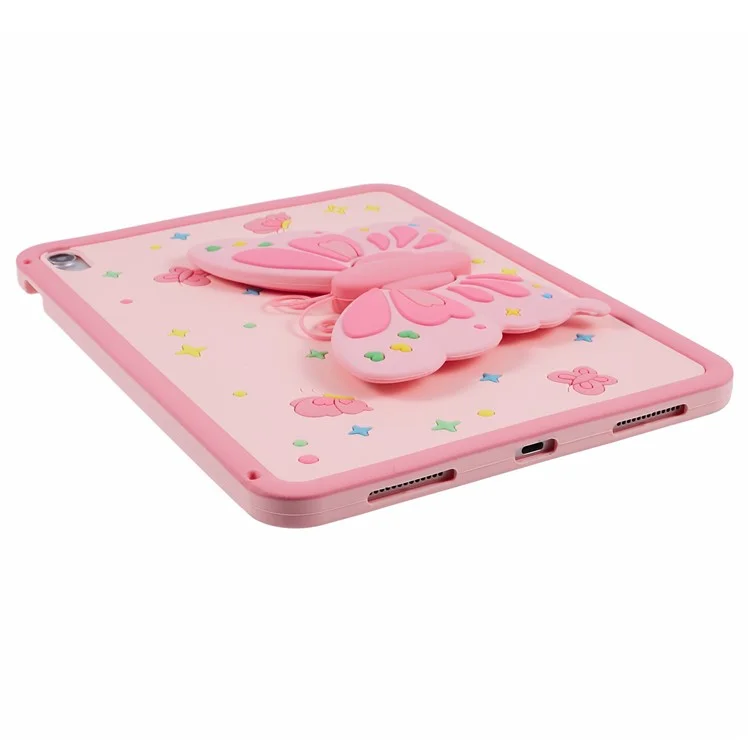 Tablet Cover for iPad (2025) / 10.9 (2022) Silicone Case with Foldable Butterfly Kickstand