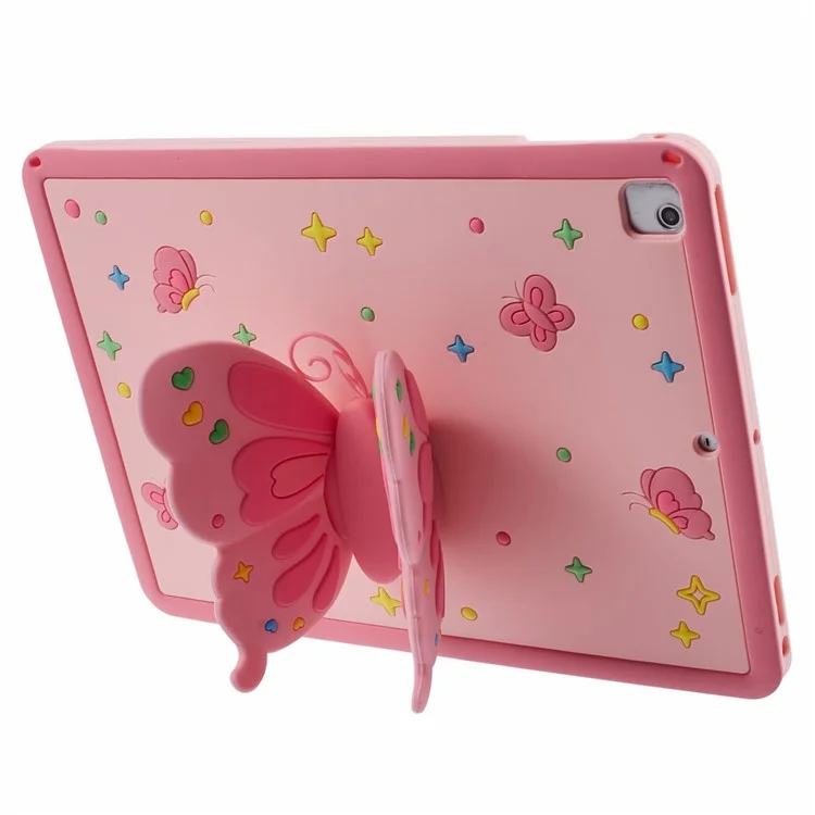 Para iPad 9.7 pulgadas (2017) / (2018) / Pro 9.7 pulgadas (2016 / iPad Air (2013) / Air 2 Funda Mariposa Soporte Tablet Funda de Silicona