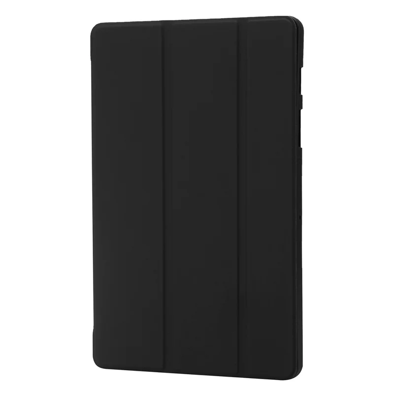 For Samsung Galaxy Tab S9 Case Anti-Scratch PU+ Silicone Tri-fold Stand Tablet Cover - Black