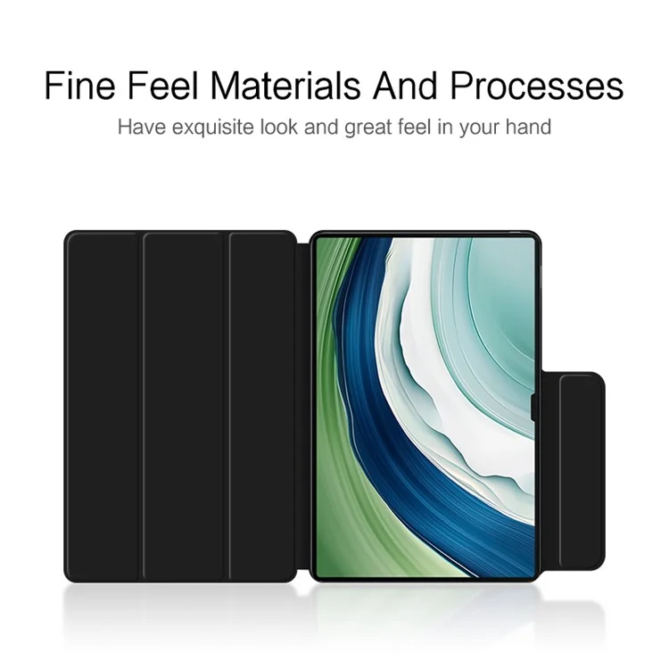Capa para Huawei MatePad Pro 13.2" Fecho Magnético de Couro PU Capa Flip Tablet com Suporte - Preto