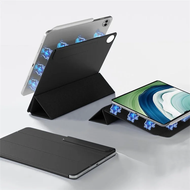 Capa para Huawei MatePad Pro 13.2" Fecho Magnético de Couro PU Capa Flip Tablet com Suporte - Preto