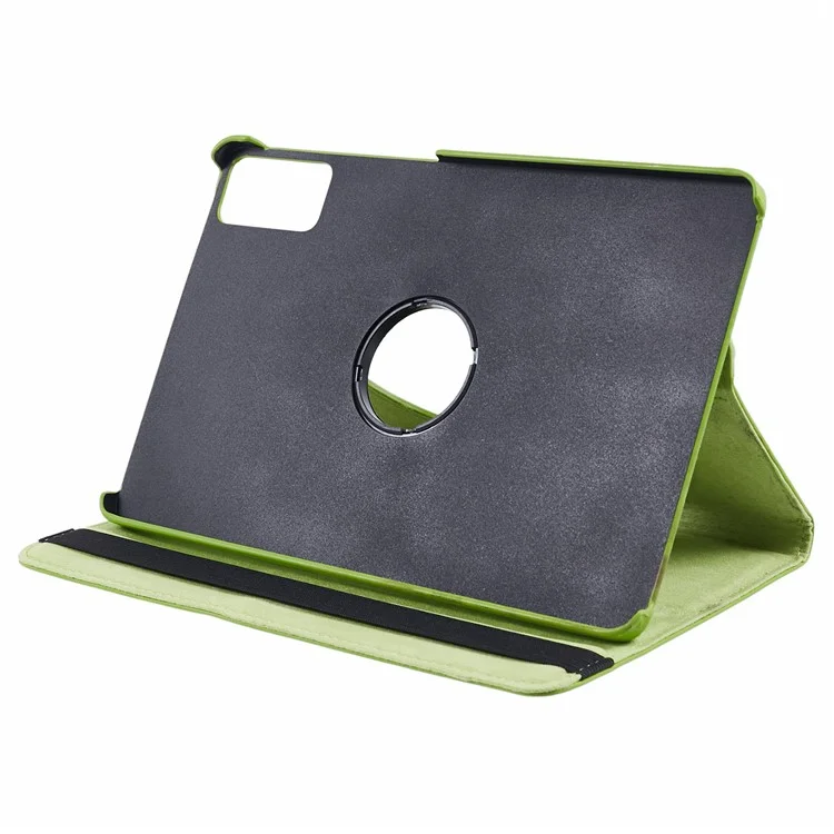 Capa para o Xiaomi Redmi Pad SE, com textura de lichia em couro PU, proteção para tablet com elástico - Verde