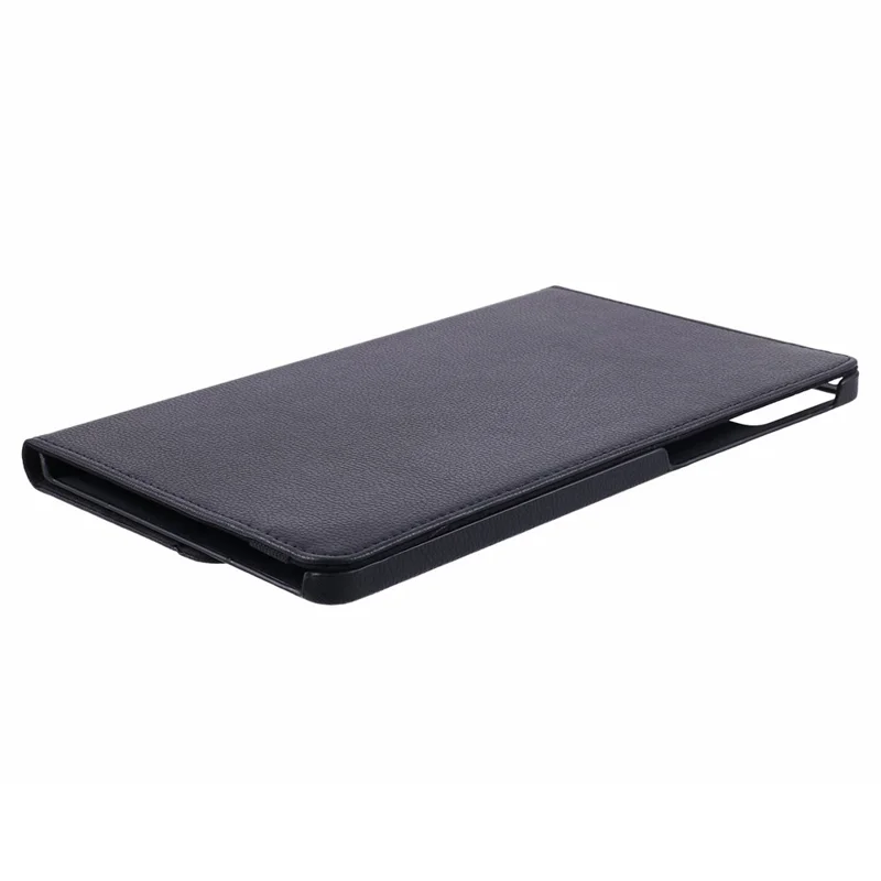 For Xiaomi Redmi Pad SE Case Litchi Texture PU Leather Protective Tablet Cover with Elastic Band - Black