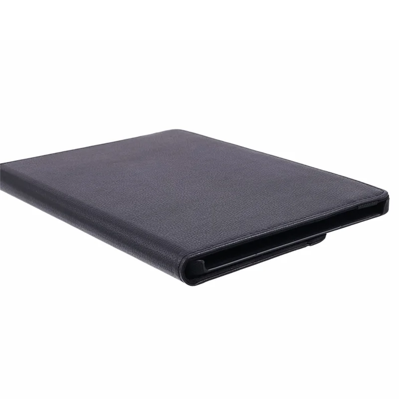 For Xiaomi Redmi Pad SE Case Litchi Texture PU Leather Protective Tablet Cover with Elastic Band - Black