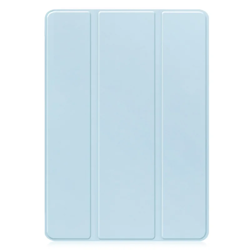Ledertasche für Samsung Galaxy Tab S10 FE / S9 FE, Dreifach-Klappständer mit Stifteschlitz, Tablet-Hülle – Himmelblau