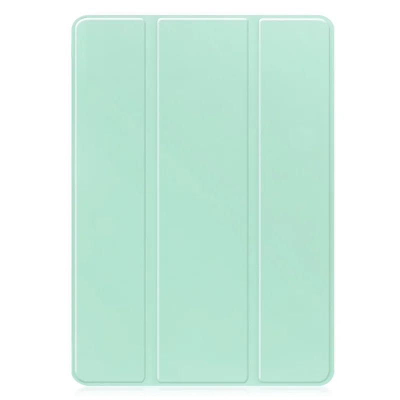 For Samsung Galaxy Tab S10 FE / S9 FE Leather Case Tri-Fold Stand Pen Slot Tablet Cover - Mint Green