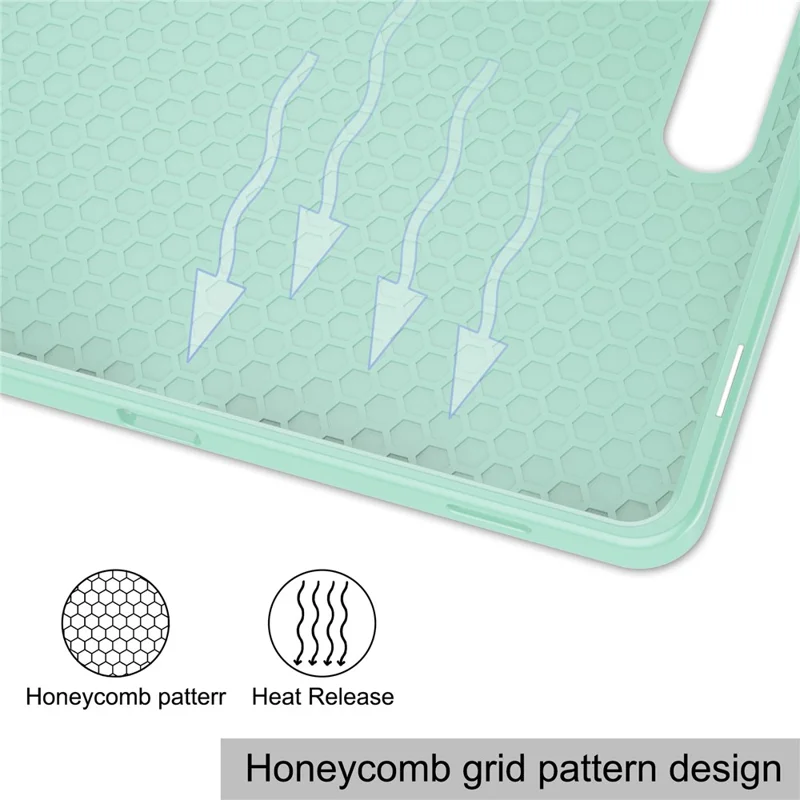 For Samsung Galaxy Tab S10 FE / S9 FE Leather Case Tri-Fold Stand Pen Slot Tablet Cover - Mint Green