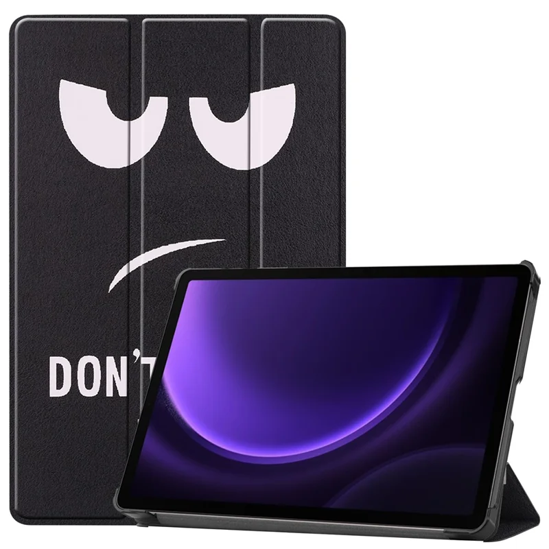 Per Samsung Galaxy Tab S9 FE Case Pattern Printing Trifold Stand Tablet Cover - Non toccarmi