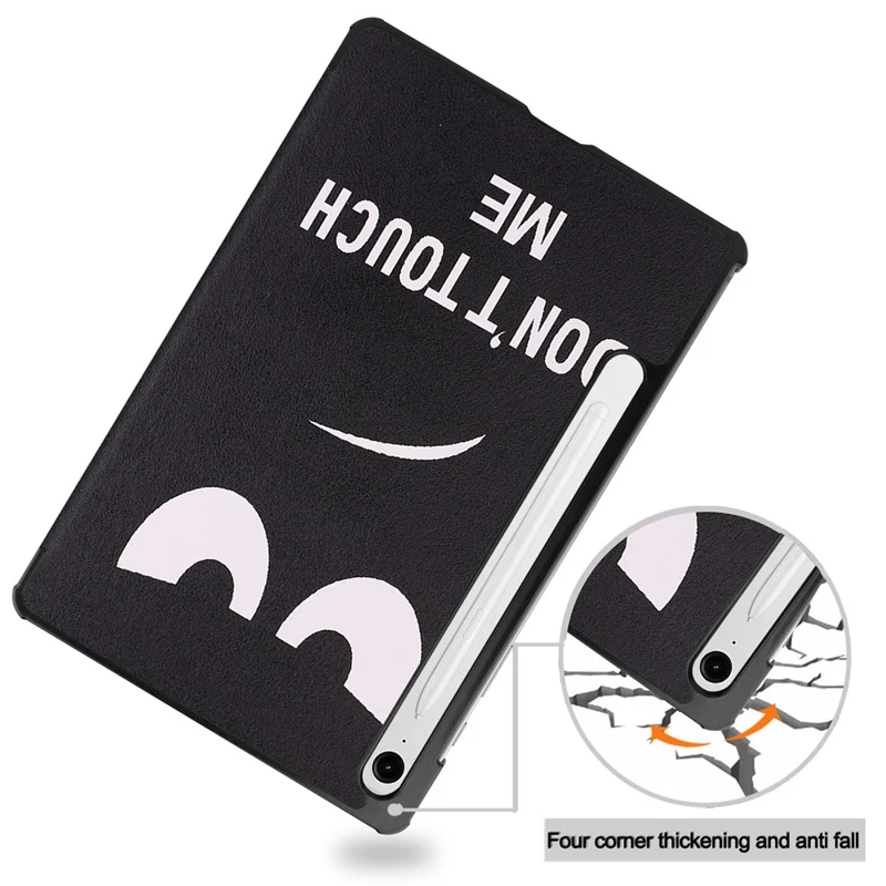 Per Samsung Galaxy Tab S9 FE Case Pattern Printing Trifold Stand Tablet Cover - Non toccarmi