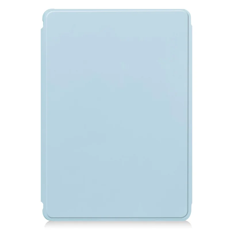 For Samsung Galaxy Tab S10 FE / S9 FE Case Leather+Acrylic Rotary Stand Cover with Bluetooth-Compatible Keyboard - Sky Blue