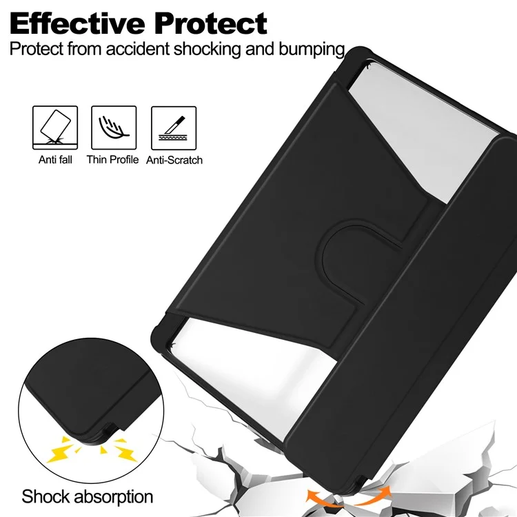 Pour Samsung Galaxy Tab S9 FE+ Étui Rotatif Support Tablette Cover (sans Clavier) - Noir