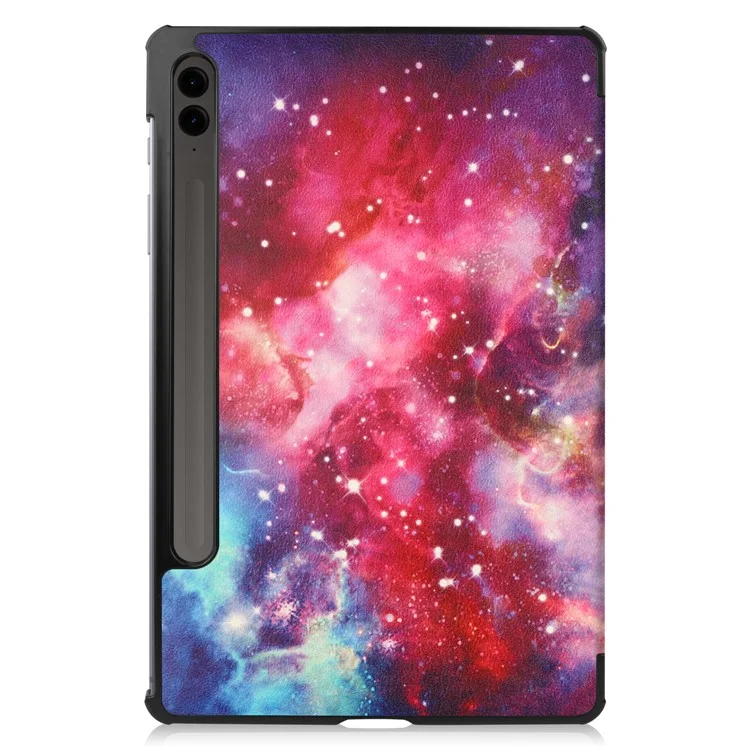 For Samsung Galaxy Tab S9 FE+ Case Tri-fold Stand PU Leather Tablet Cover - Galaxy