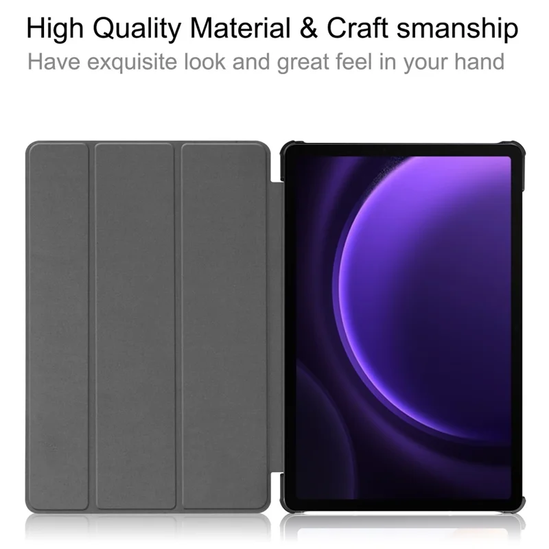 Für Samsung Galaxy Tab S9 FE Hülle Tri-fold Stand PU-Leder Tablet Hülle - Rot