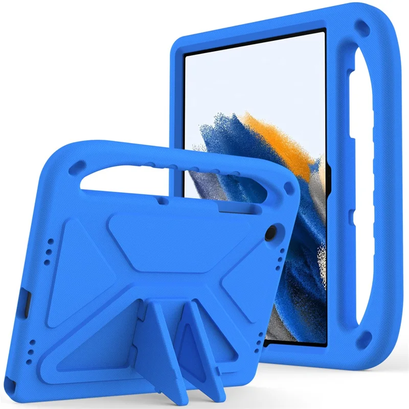 For Samsung Galaxy Tab A11+ / A9+ Case Handle Design EVA Tablet Cover with Kickstand - Blue