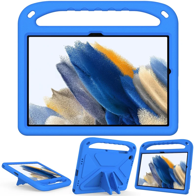 For Samsung Galaxy Tab A11+ / A9+ Case Handle Design EVA Tablet Cover with Kickstand - Blue