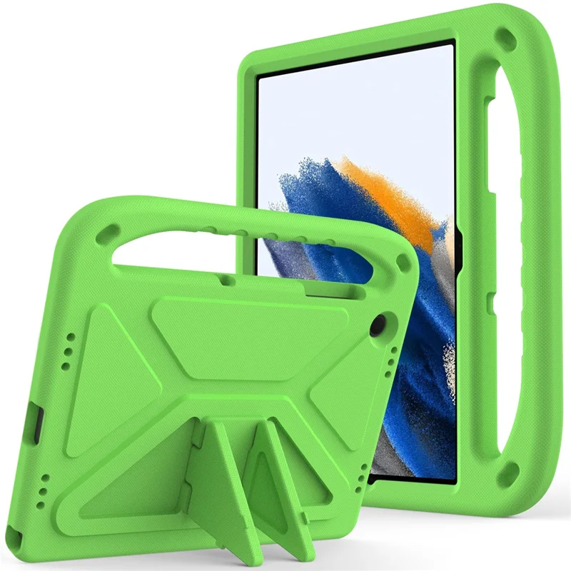 For Samsung Galaxy Tab A11+ / A9+ Case Handle Design EVA Tablet Cover with Kickstand - Green