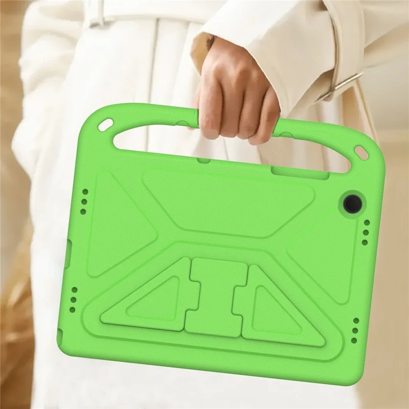 For Samsung Galaxy Tab A11+ / A9+ Case Handle Design EVA Tablet Cover with Kickstand - Green