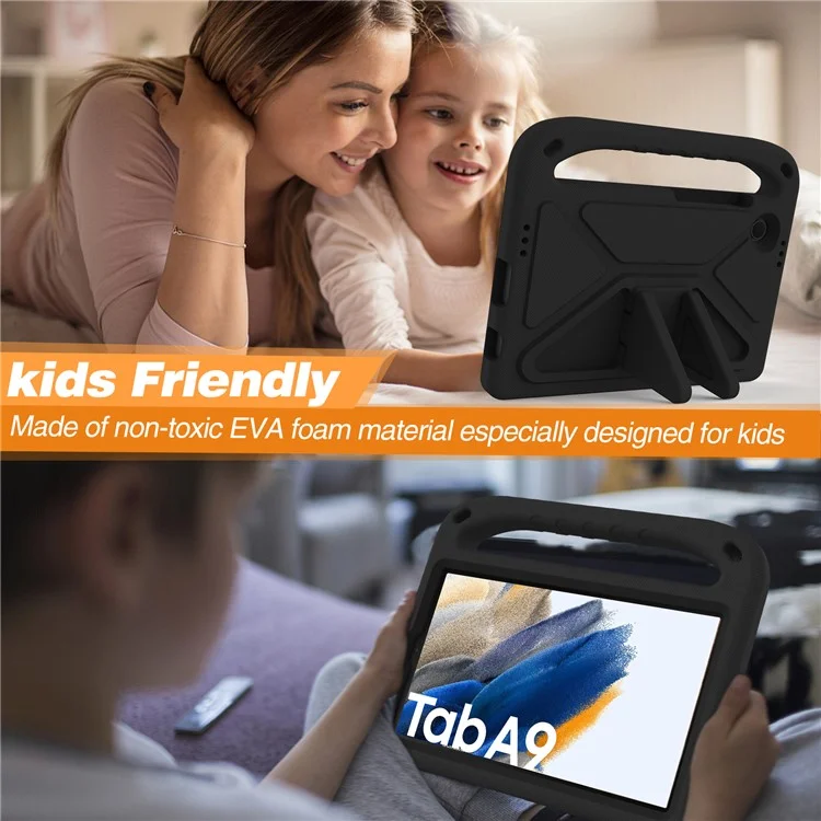 Pour étui Samsung Galaxy Tab A9 Antichoc avec support Housse de tablette EVA avec poignée - Noir