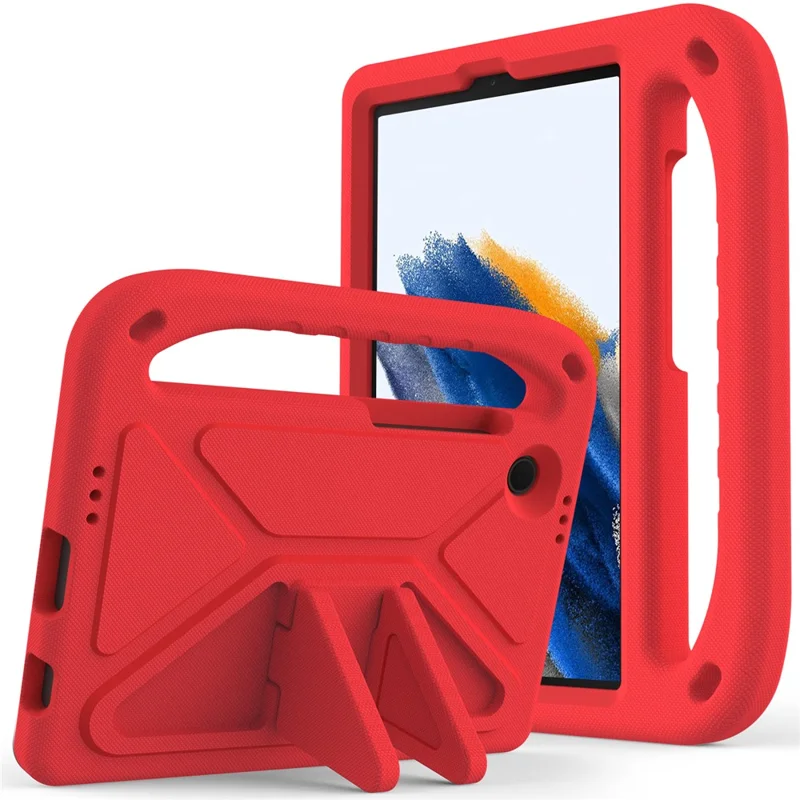 For Samsung Galaxy Tab A11 / A9 Case Shockproof Kickstand EVA Tablet Cover with Handle - Red