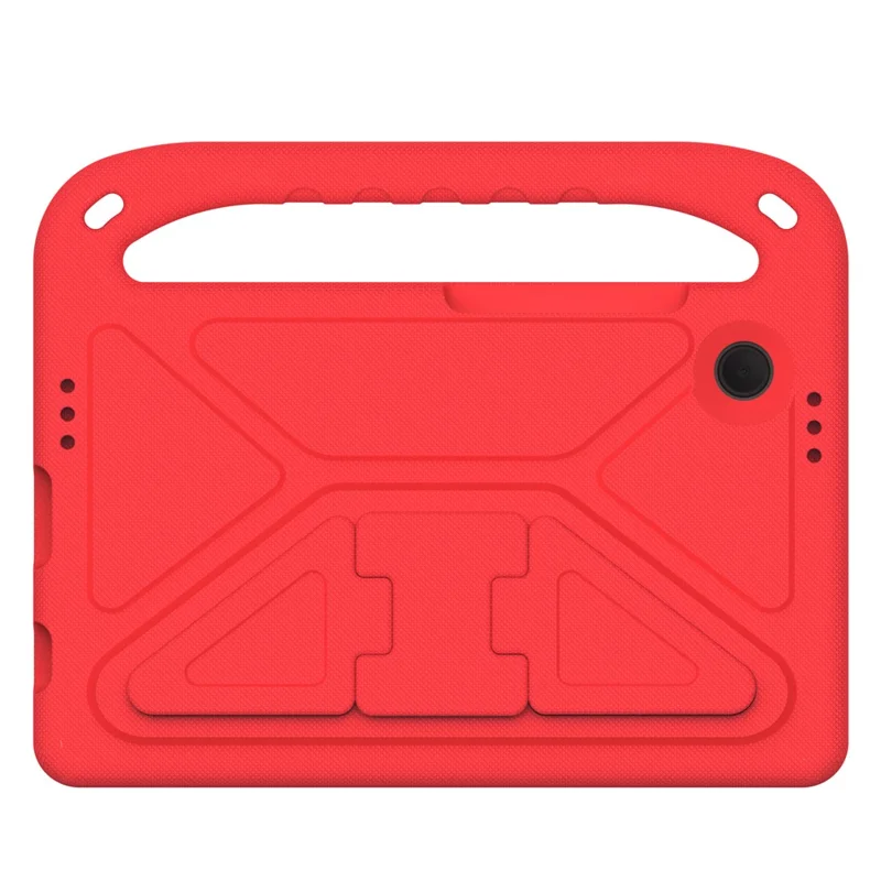 For Samsung Galaxy Tab A11 / A9 Case Shockproof Kickstand EVA Tablet Cover with Handle - Red