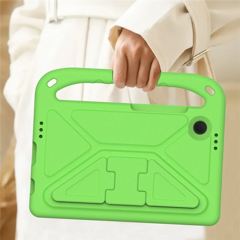 For Samsung Galaxy Tab A11 / A9 Case Shockproof Kickstand EVA Tablet Cover with Handle - Green