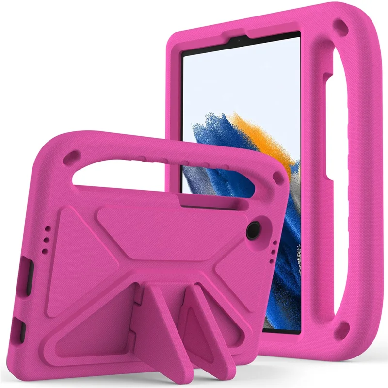 For Samsung Galaxy Tab A11 / A9 Case Shockproof Kickstand EVA Tablet Cover with Handle - Rose