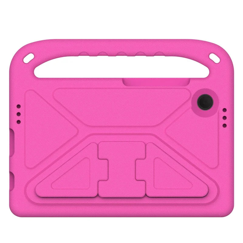For Samsung Galaxy Tab A11 / A9 Case Shockproof Kickstand EVA Tablet Cover with Handle - Rose