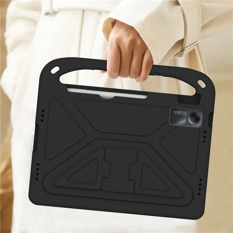 Für Xiaomi Redmi Pad SE Case Hand Grip Anti-drop Eva Tablet Kickstand Cover - Schwarz