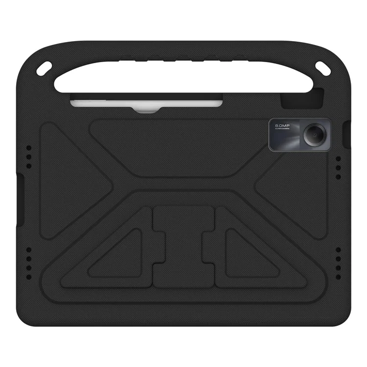 Para Xiaomi Redmi Pad SE Case Mano Apreta Anti-drop Eva Tablet Kickstand Cover - Negro