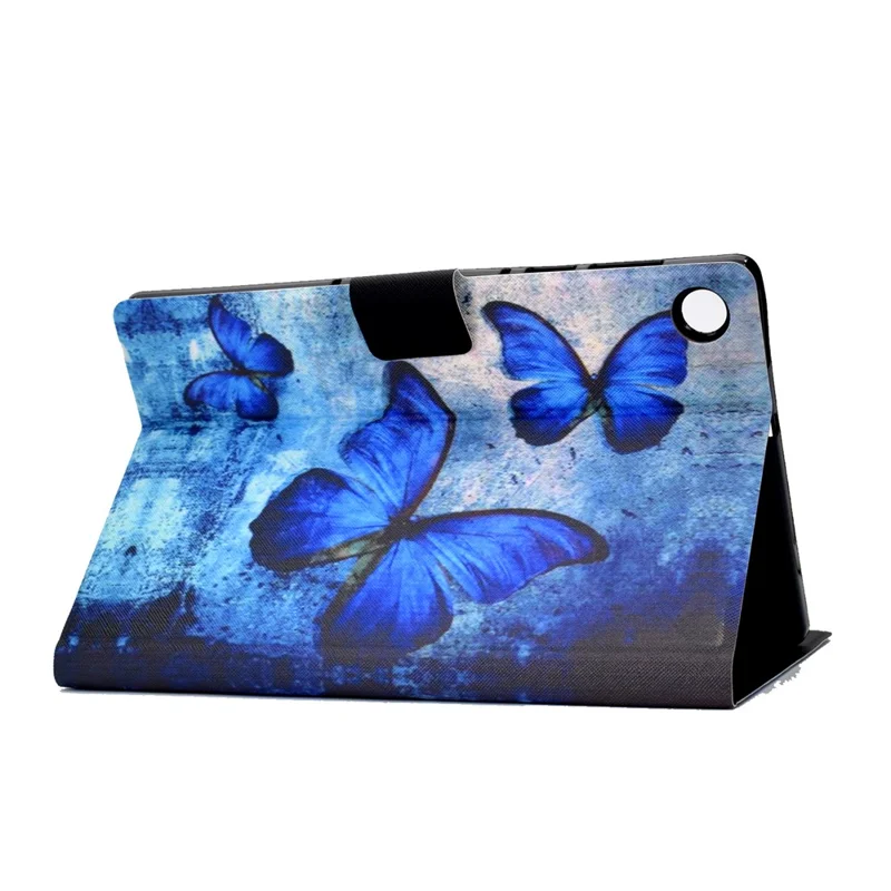 Per Samsung Galaxy Tab A9 Custodia con supporto per schede Antigraffio PU+TPU Custodia per tablet - Farfalle retrò