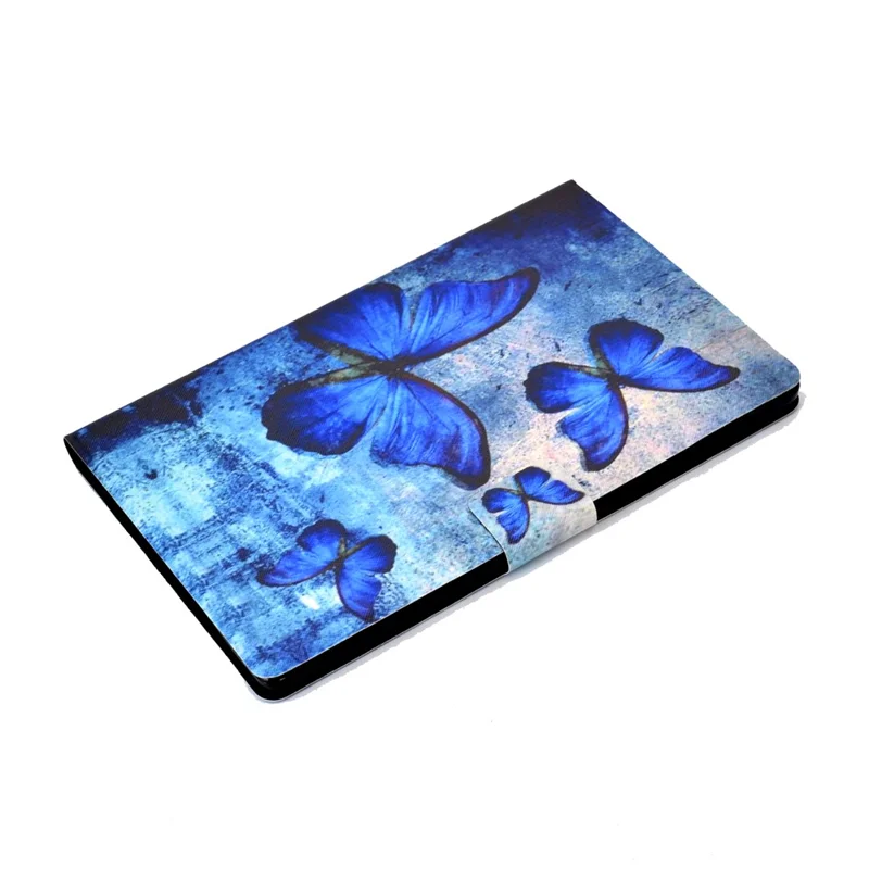 Per Samsung Galaxy Tab A9 Custodia con supporto per schede Antigraffio PU+TPU Custodia per tablet - Farfalle retrò