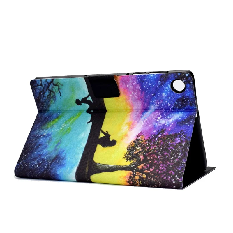 Per Samsung Galaxy Tab A9 Case con supporto per schede Anti-Graffio PU+TPU Custodia Tablet - Cielo Stellato e Immagine Invertita