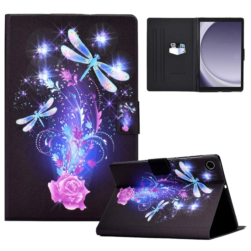 Per Samsung Galaxy Tab A9 Custodia con supporto per schede Antigraffio PU+TPU Custodia per tablet - Dragonfly