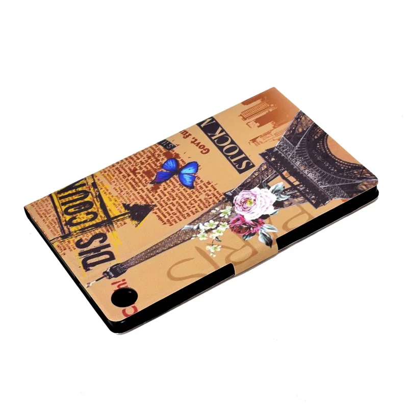 For Samsung Galaxy Tab A11 / A9 Case with Card Holder Anti-Scratch PU+TPU Tablet Cover - Tower