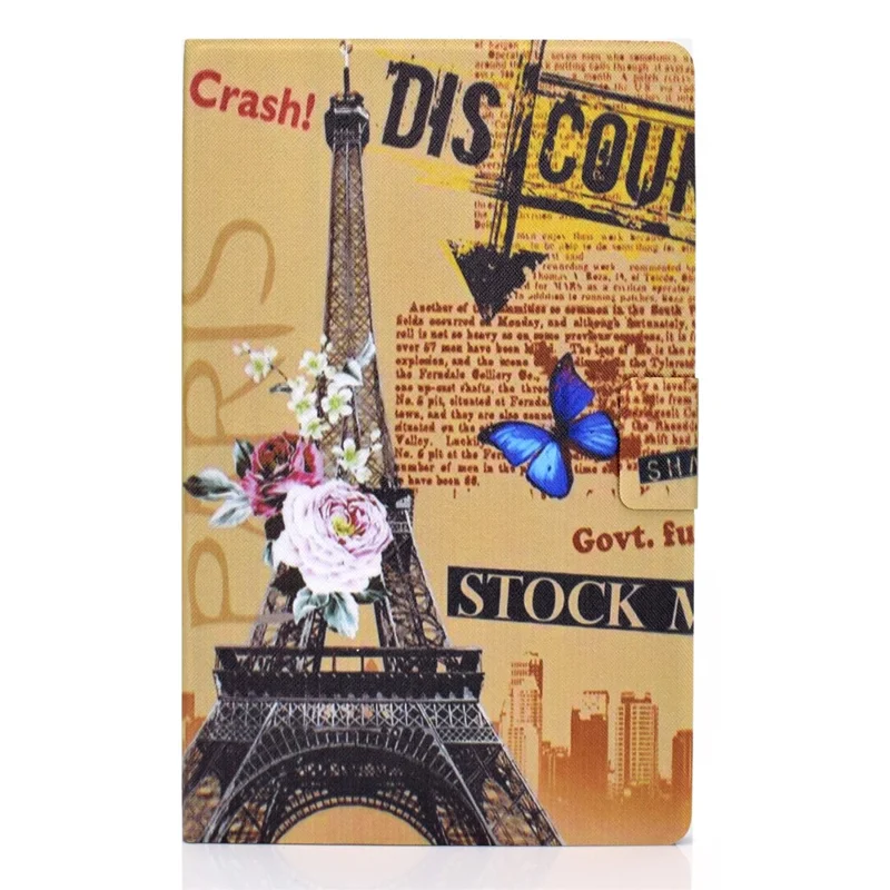 For Samsung Galaxy Tab A11 / A9 Case with Card Holder Anti-Scratch PU+TPU Tablet Cover - Tower