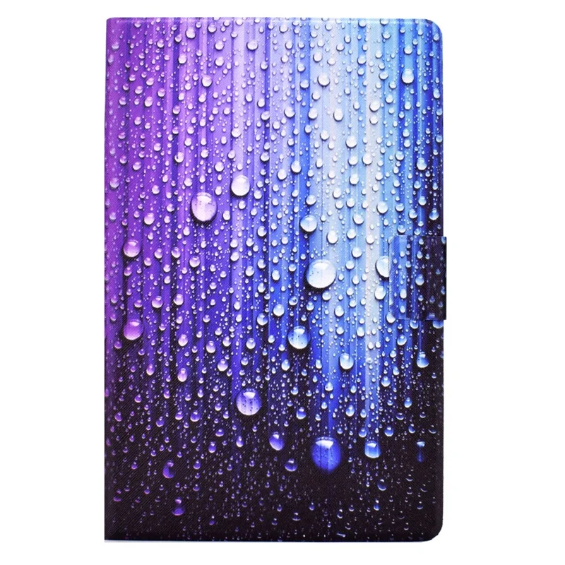 For Samsung Galaxy Tab A11 / A9 Case with Card Holder Anti-Scratch PU+TPU Tablet Cover - Waterdrop